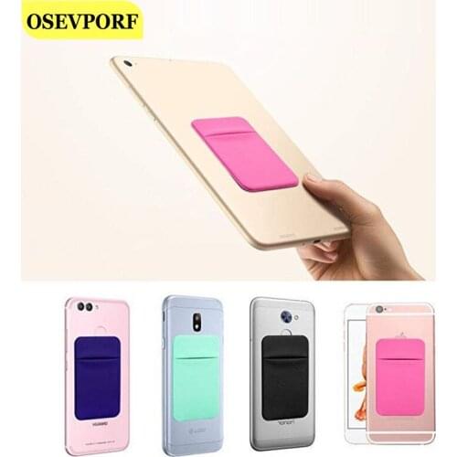 Phone Back Sticker ID Credit Card Holder Key Headset Cover Removable Stick-on Case Slim Pocket Mini Pouch Adhesive Coins Wallet