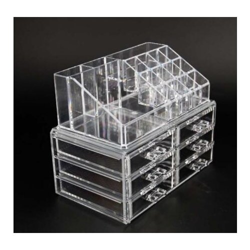 New Clear Acrylic Makeup Nail Polish Rack Lipstick Cosmetic Storage box Holder Makeup Brush Makeup Organizer