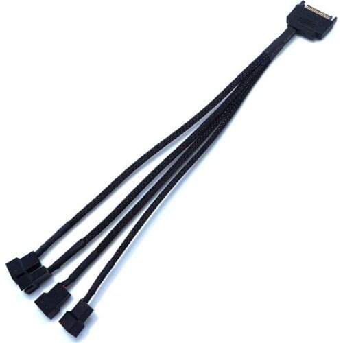 One Point Four SATA To 3pin/4pin One for Four HUB Extension Cable Computer Cable Wire Cooling Fan Interface Power Cord Adapter