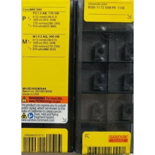 ORIGINAL 10PCS CARBIDE INSERT R390-11T310M-PH1130
