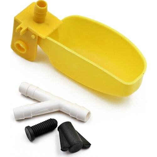 10 Pcs Quail Bird Drinker Hanging Cups Automatic Waterers 10mm Pipe Bird Parrot Drinking Fountains Bird Feeding Equipments