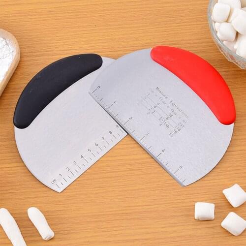 Semicircular Stainless Steel Bench Scraper Dough Bowl Spatula Food-safe Dough Cutter Flexible Scraper Bench Cutters