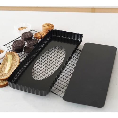 Rectangular Tart Pan Nonstick Baking Dish Pie Pan Removable Bottom Tart Pan Bakeware Cheese Cakes Desserts Pastry Tools