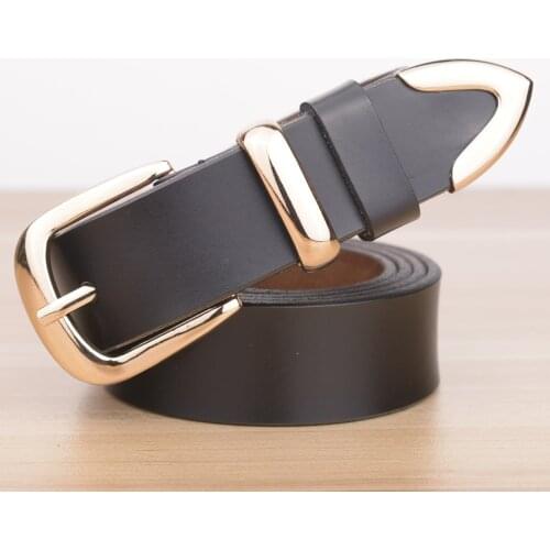Hot Sell Designer Women Genuine leather Korea Style Fashion Belts for Women Female Pin Buckle Belt Cowskin Cinto Feminino