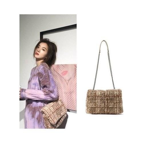 Fashion Solid Color Shoulder Underarm Bag Women Plush Soft Autumn Winter Fashion Fluffy Female Totes Handbag Lady Girl Travel