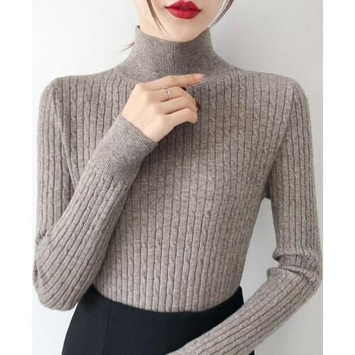 2019 New womens sweater womens pullover female build winter style lady tight knit unlined upper garment of cultivate morality