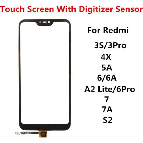 Outer Screen For Xiaomi Mi A2 Lite / Redmi 6 Pro Digitizer Sensor Front Touch Panel LCD Display Out Glass Cover Repair Parts