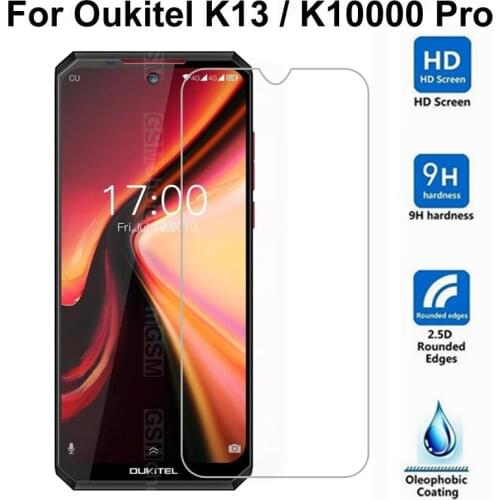 Tempered Glass For Oukitel K10000 Pro Screen Protector 9H Toughened Protective Smartphone Film For Oukitel K13 K10000 pro Case