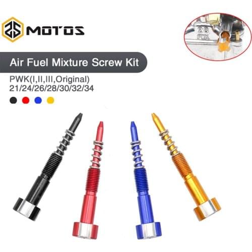 ZS MOTOS Easy Adjustable Fuel Mixture Screw CNC Air Fuel Mixture Screw For Motorcycle PWK21 24 26 28 30 32 34mm Adjustable Screw