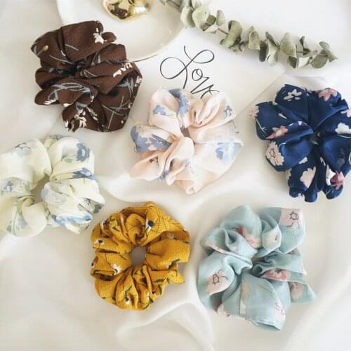 2pcs New Style Scrunchy Headwear Hair Ribbons Ponytail Holder Hair Tie Band Grils Fabric Hair Bands Hair Accessories