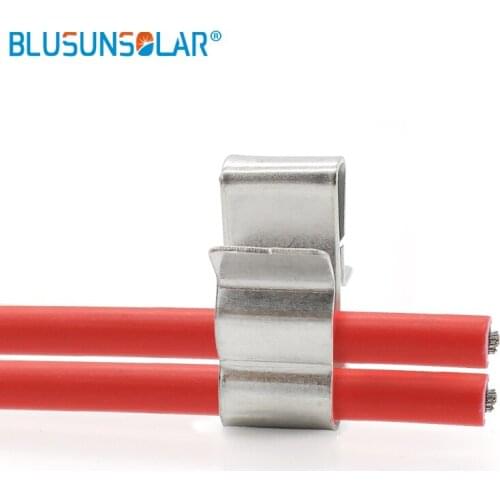 500 pieces/lot high quality SUS 304 Material big size 2 x 4mm2 PV cable clips