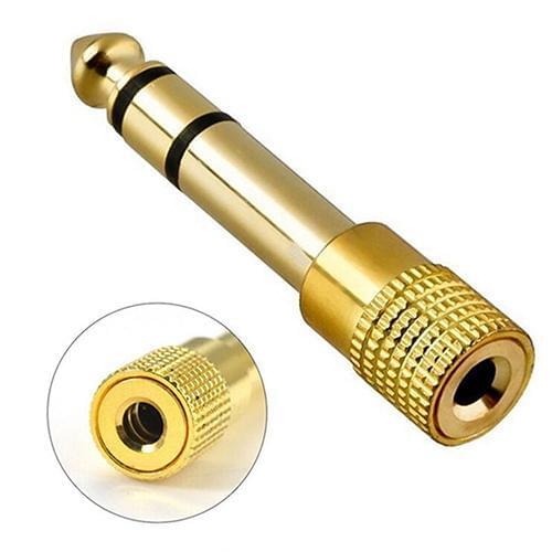 6.5mm 1/4" Male Plug to 3.5mm 1/8" Female Jack Stereo Headphone Audio Adapter Home Connectors Adapter Microphone