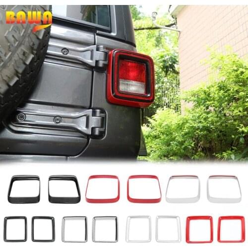 BAWA Car Stickers for Jeep Wrangler 2018 Up ABS Car taillight Decoration Cover Applicable Halogen Lamp for Jeep Wrangler JL 2018