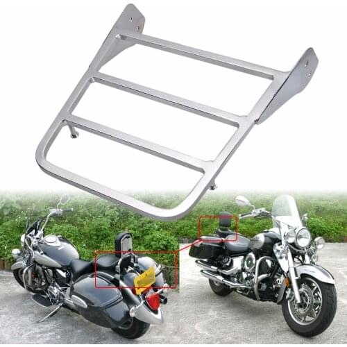 Motorcycle Chrome Sissy Bar Luggage Rack For Yamaha V-Star 400/650 Classic XVS 1998-2011 1999 2000 2001 2002 2003 2004 2005 2006