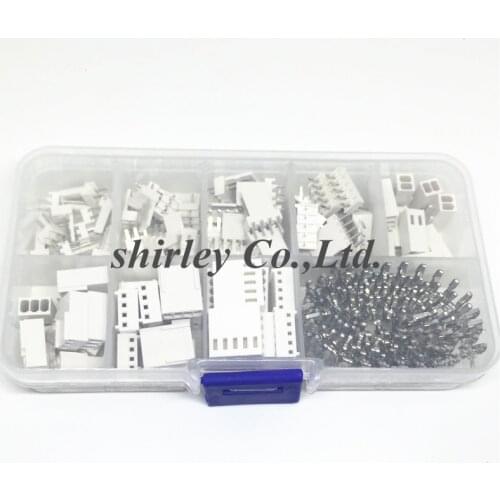 Free shiiping 230PCS KF2510 Kits 40 sets Kit in box 2p 3p 4p 5 pin 2.54mm Pitch Terminal Housing Pin Header Connectors Adaptor