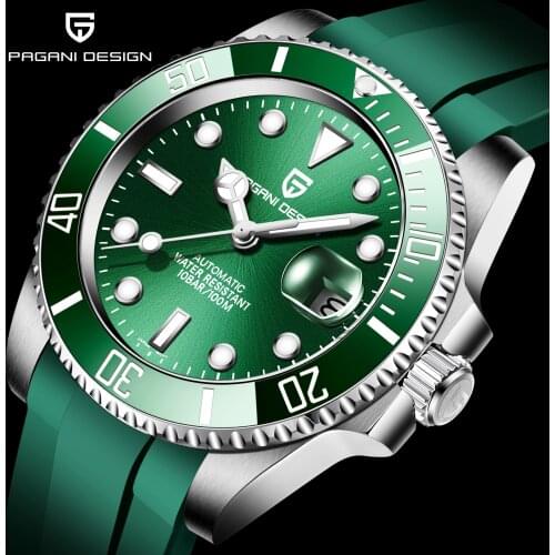 2021 Top PAGANI DESIGN New 40MM Mens Watch Luxury Stainless Steel Automatic Mechanical Watch Military Business Waterproof Clock
