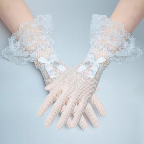 DongFlower Wedding Lace Gloves