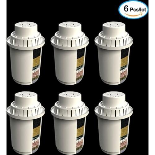 3.5L Alkaline Mineral Water Filter, Kettle Filter, Activated Carbon Filter, Remove Heavy Metal and Remove Scale (6-pack)