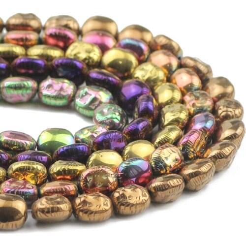 Lion Head Blue,Multicolored,Purple 10MM 20pcs Natural Stone Hematite Spacer Loose Beads For Jewelry Making DIY Pendant Bracelets