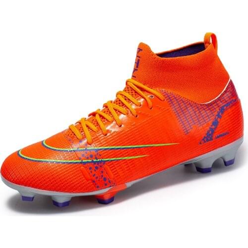 New Male Ultralight Soccer Shoes Men Outdoor FG/TF Boys Football Ankle Boots Non-Slip Soccer Cleats Sneakers Sports Shoes Unisex