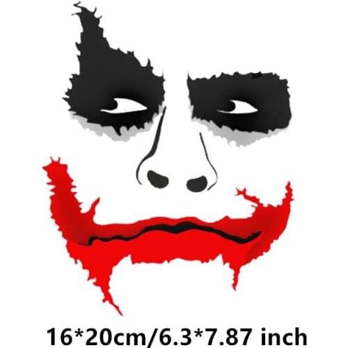 Clown Iron on Heat Transfer Printing Patches Sticker Washable For T-shirts Clothing DIY Stickers Appliques Handcraft 2019