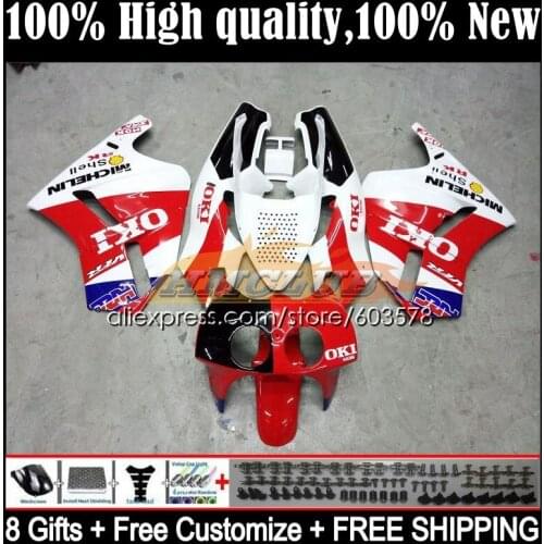 Body For HONDA VFR400 R V4 VFR400R 1989 1990 1991 1992 1993 35CL.68 RVF VFR 400 R RR CC NC30 89 90 91 92 93 Fairing white oki