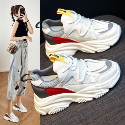 Women Chunky Sneakers Spring Autumn Fashion Womens Vulcanize Shoes Platform Sneakers Breathable Casual Running Shoe for Female