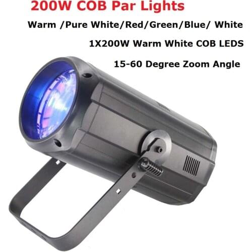 LED Par COB 200W 5 Colors Lights Lyre Stage Lighting Effect Professional Stage Lights For Clubs Luces Discoteca Disco With Zoom