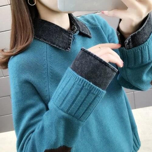 Fashion Pullovers Sexy Sweater Women Fall Soft Cotton Loose V-neck Knitted Hot Tide Thin Winter Korean Casual Simple Chic Tops