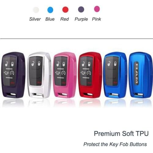 Soft TPU Remote Smart Key Fob Shell Cover Case For Ram 2500 3500 4500 5500 2019 for Chrysler Couve Dodge Jeep Grand Cherokee OHT
