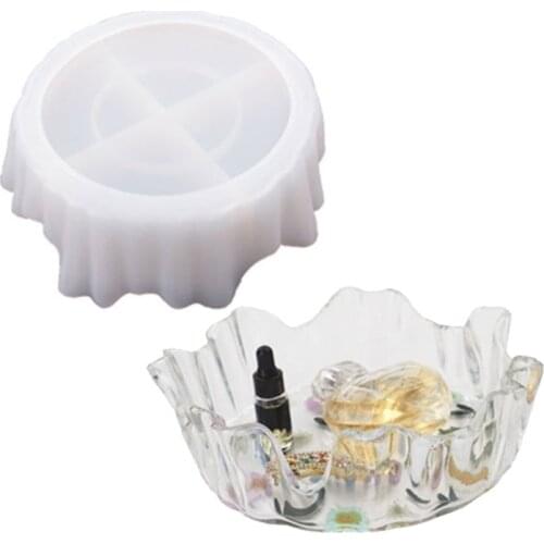 Irregular Flower Pot Shelf Tray Epoxy Resin Mold Storage Box Silicone Mould DIY Crafts Jewelry Contanier Casting Tool