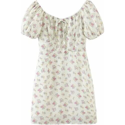 JC·KILIG 2021 New Womens Dress Small Public Sweet Young Girl Small Flower Holiday Dress Z9010
