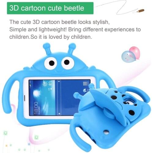 Case For Samsung Galaxy Tab 7.0 SM-T280 T285 T230 T110 T210 Cute Cartoon Beetle Kids Tablets Coque for Samsung P3200 P3210 funda