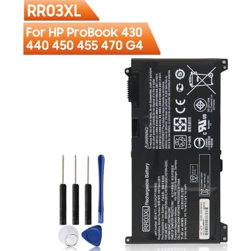 Original Replacement Battery RR03XL HSTNN-LB7I For HP ProBook 430 440 450 455 470 G4 mt20 HSTNN-PB6W Rechargable Battery 48Wh