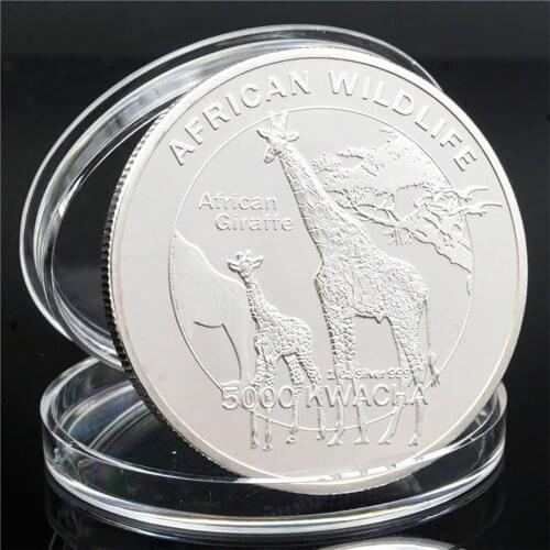 Animal Coin African Giraffe Commemorative Coin Commemorative Medal Silver Coin Crafts Collectibles