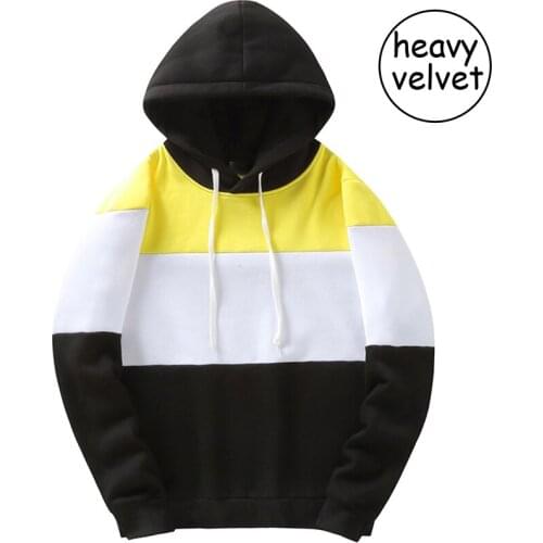 PARKLEES 2021 Autumn Cotton Colorblock Hoodies Men Oversize Casual Harajuku Streetwear Plus Size Unisex Contrast Sweatshirts