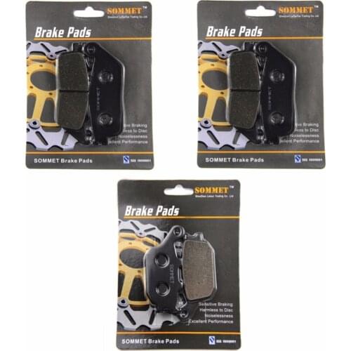 SOMMET Motorcycle Front + Rear Brake Pads Disks for Honda CB 600 F Hornet (FW/FX/FY/F1-F6/F21/F22/F2Y) (98-06) CB600F CB600 F