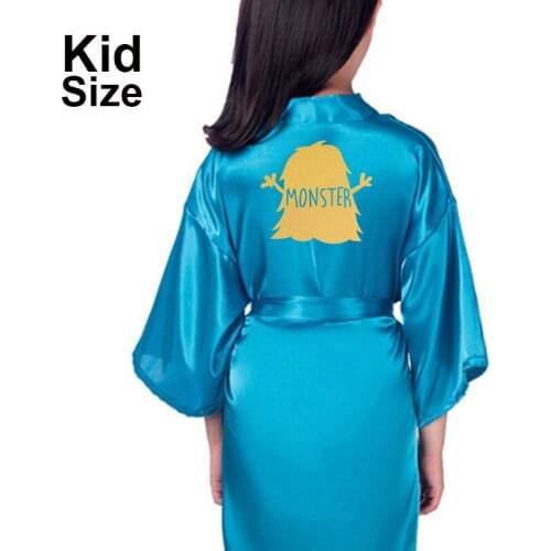 Parent-child Dress Robe Satin Baby Women Princess Spa Party Favor Ladies Dressing Gift