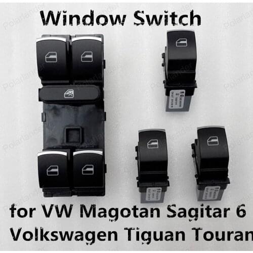 Polarlander Free Shipping for /aw-V/W M/agotan S/agitar 6 V/olkswagen T/iguan T/ouran Window Lifting Switch 5ND959857 5ND959855