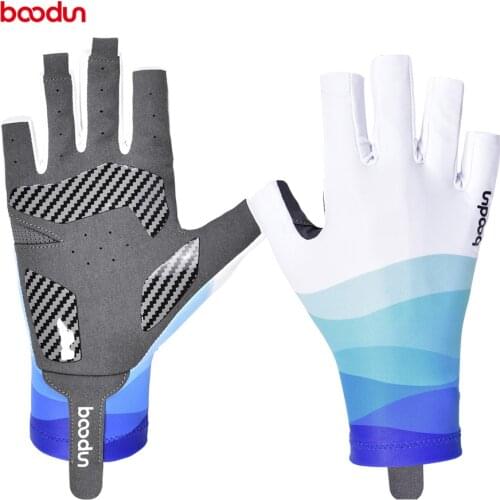 Boodun Shockproof Cycling Gloves Half Finger Sport Gloves Men Women Summer Bicycle Gym Fitness Gloves MTB Bike Gloves