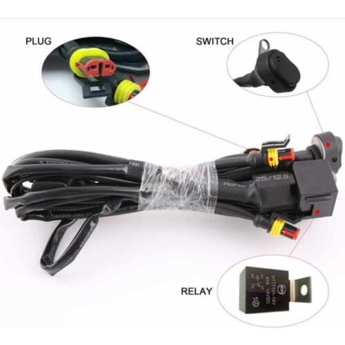The wire with relay of the motorcycle fog light
