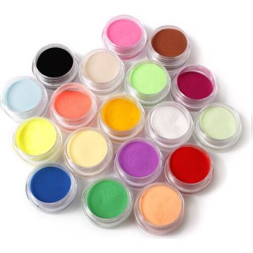 18 Colors Nail Art Glitter Powder Dust Decoration Fashion Acrylic Nail Tips