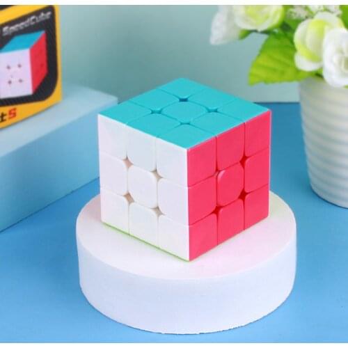 Qiyi warrior s Magic Cube Colorful stickerless speed 3x3 cube antistress 3x3x3 Learning&Educational Puzzle Cubes Toys