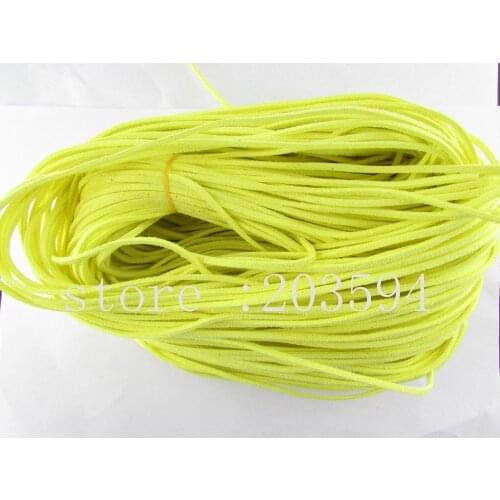 QYU4! 5 Meters 3x1.5mm Bright yellow color Faux Suede Cord Leather Lace For Clothes Shoes Jewelry Making Findings 5M/lots