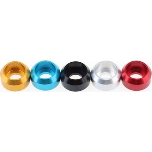 3pcs M5 M6 M8 fisheye washers crown shape washer concave holes cup head gaskets aluminum alloy colored gasket water blue color