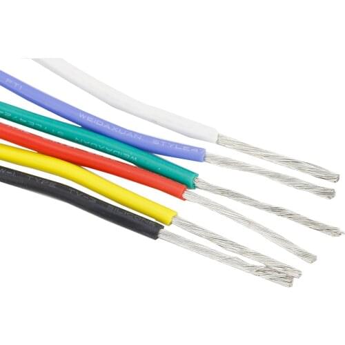 2 M/Lot silicone electronic wire UL3239-6/8/10/12/13#AWG 200 degrees Celsius high temperature wire, soft Electronic Wire