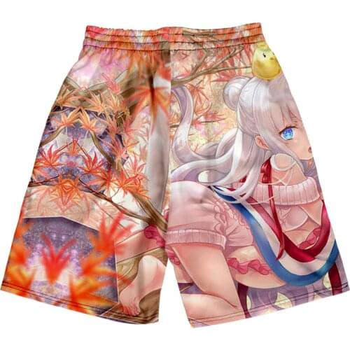 Japan Harajuku style Azur Lane 3D print Summer Mens Recreational style shorts Harajuku Leisure style Beach Shorts
