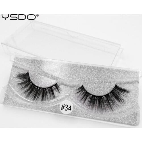 YSDO 1 pair false eyelashes natural long 3d mink lashes makeup full strip eyelashes hand made fake lashes dramatic eyelashes 34S