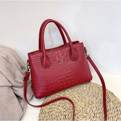 Women Bags Luxury Handbags Fashion Alligator Totes Ladies Shoulder Bags High Quality Pu Leather Casual Totes Top Handle Bags
