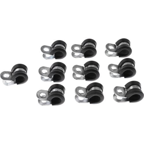 10pcs 10mm Engine Fuel Injection Hose Clamp Clip For Motorcycles